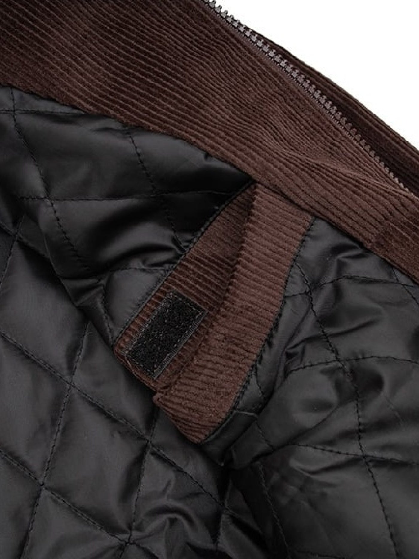 FLUTTER | Corduroy Padded Bomber Jacket - Brown