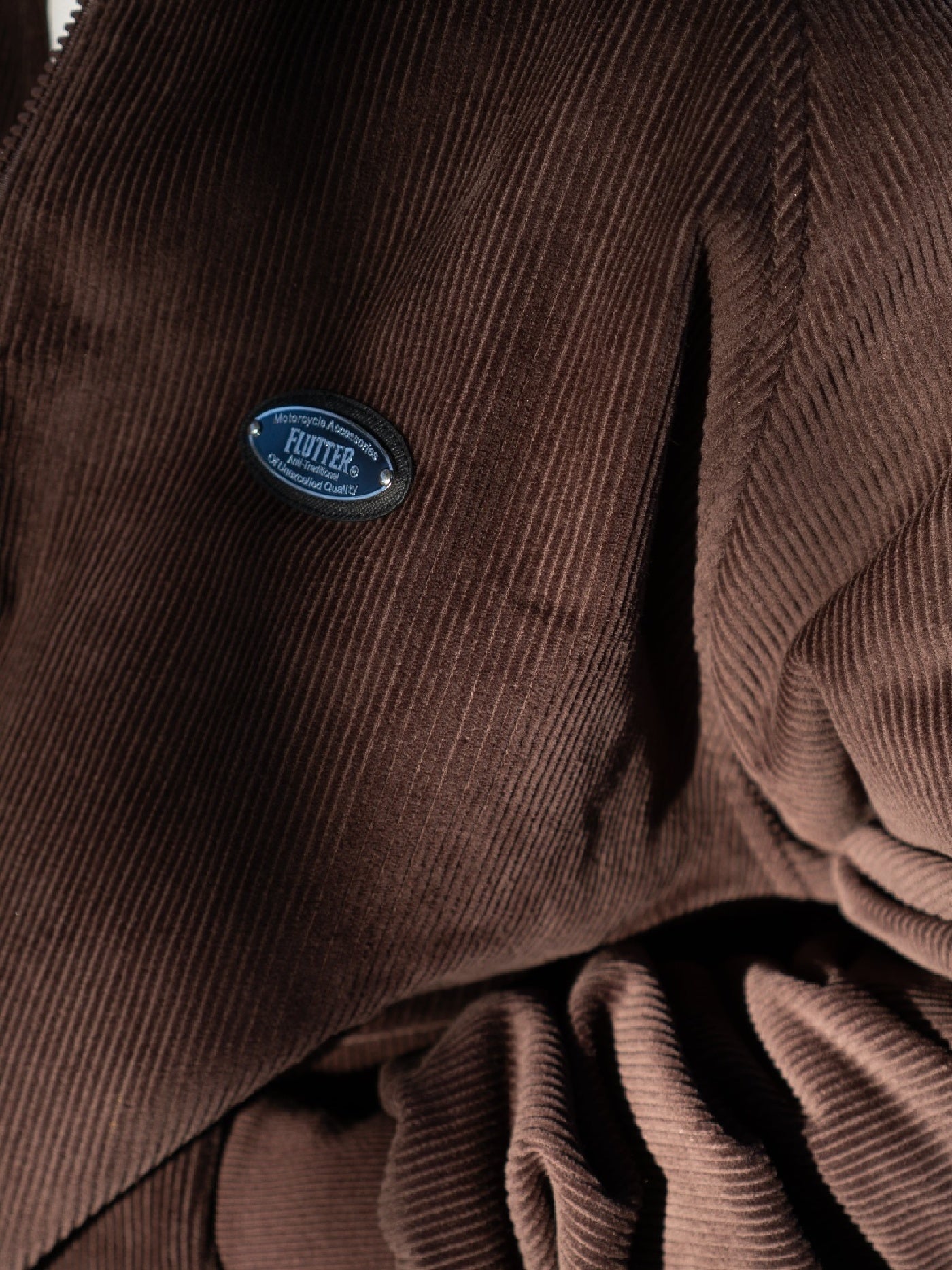 FLUTTER | Corduroy Padded Bomber Jacket - Brown
