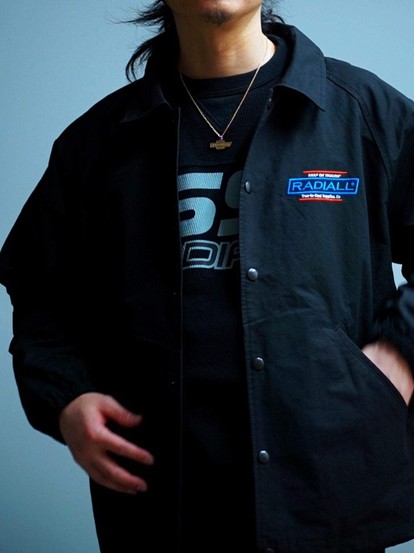 【1.24 (Sat) 12:00 Release】RADIALL | Heartbeat - WINDBREAKER JACKET - Black