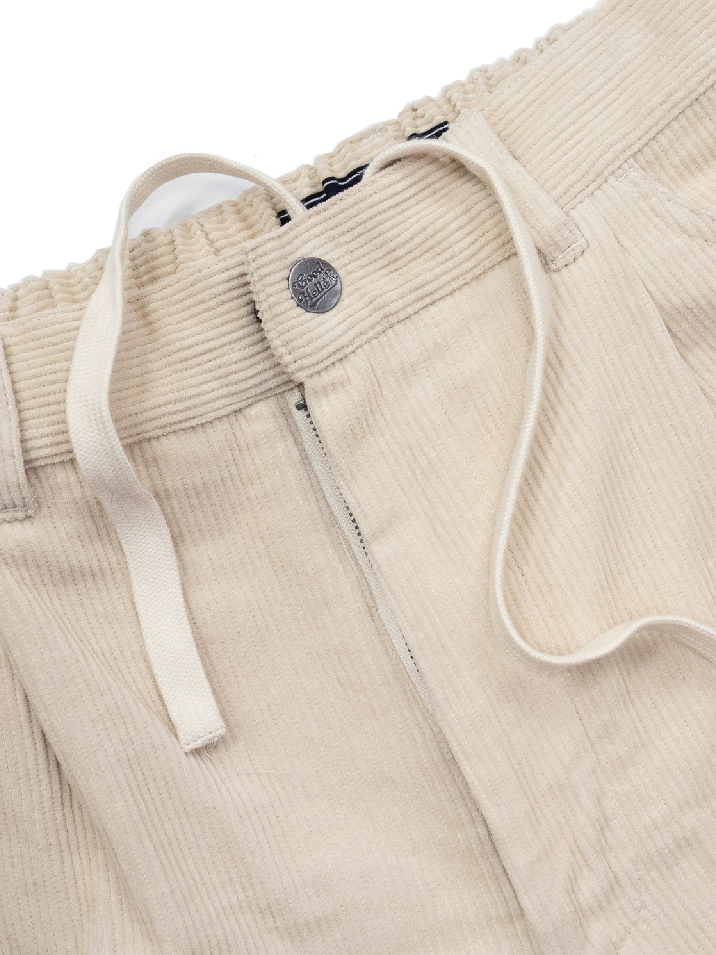 【12.27 (Sat) 12:00 Release】GOOD HELLER | CORDUROY WIDE STRAIGHT EASY PANTS - Ivory