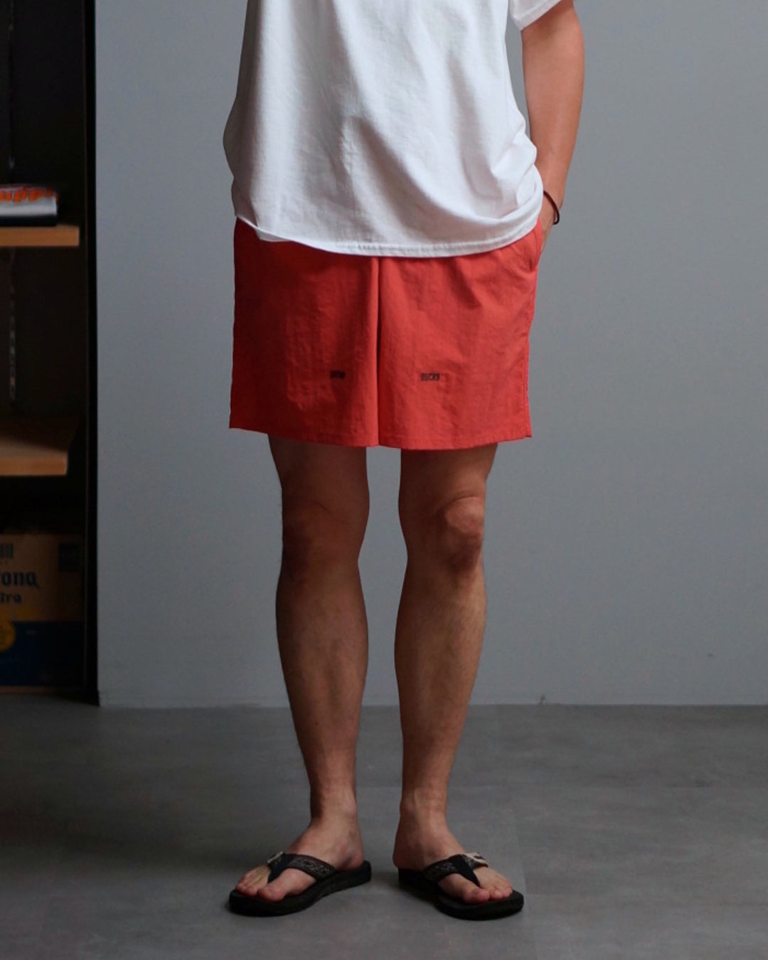 MAD MOUSE COMIC | NYLON SHORTS - Coral