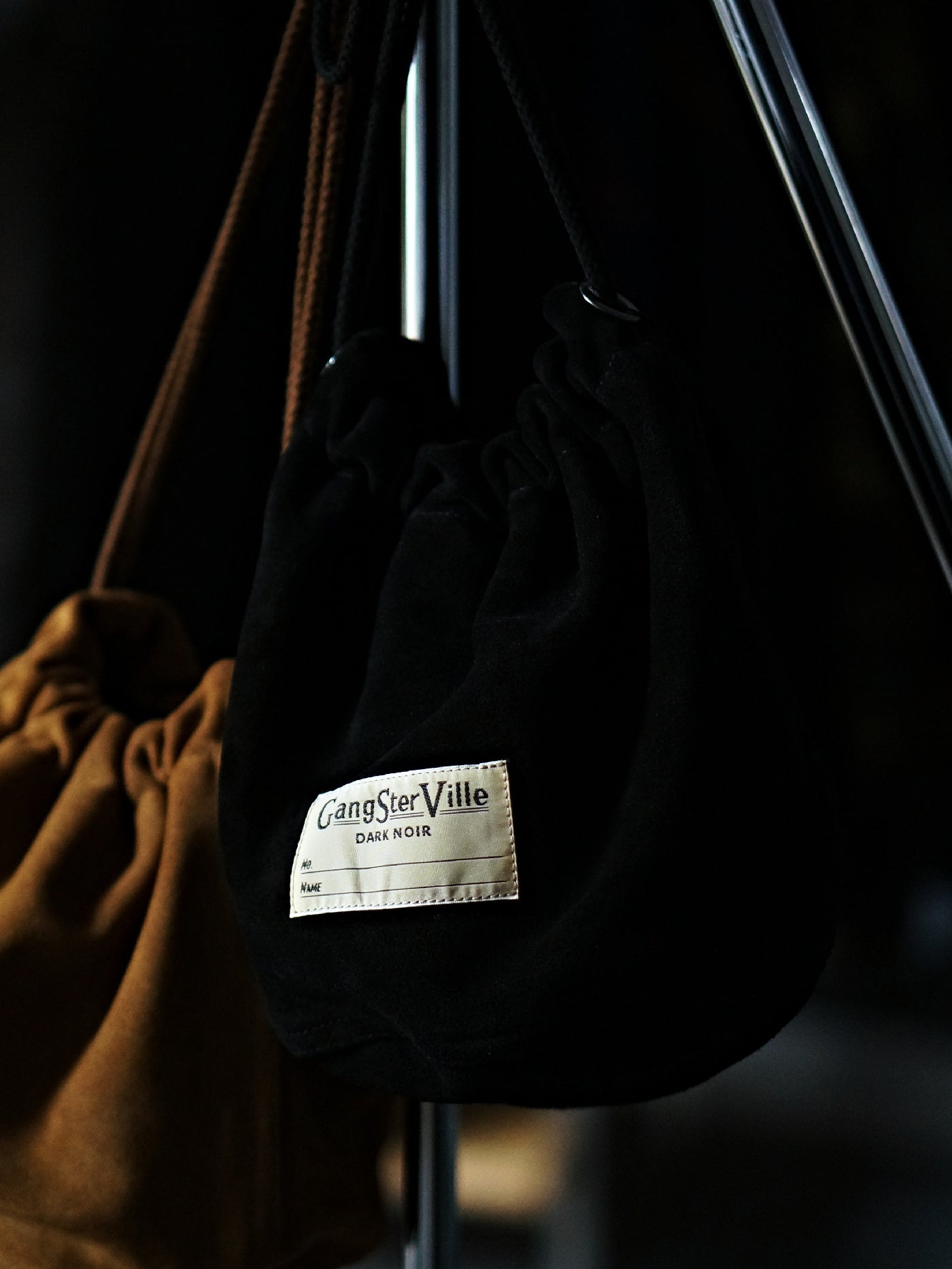 GANGSTERVILLE | DARK NOIR - LEATHER EFFECT BAG "SUEDE" / GSV53G05