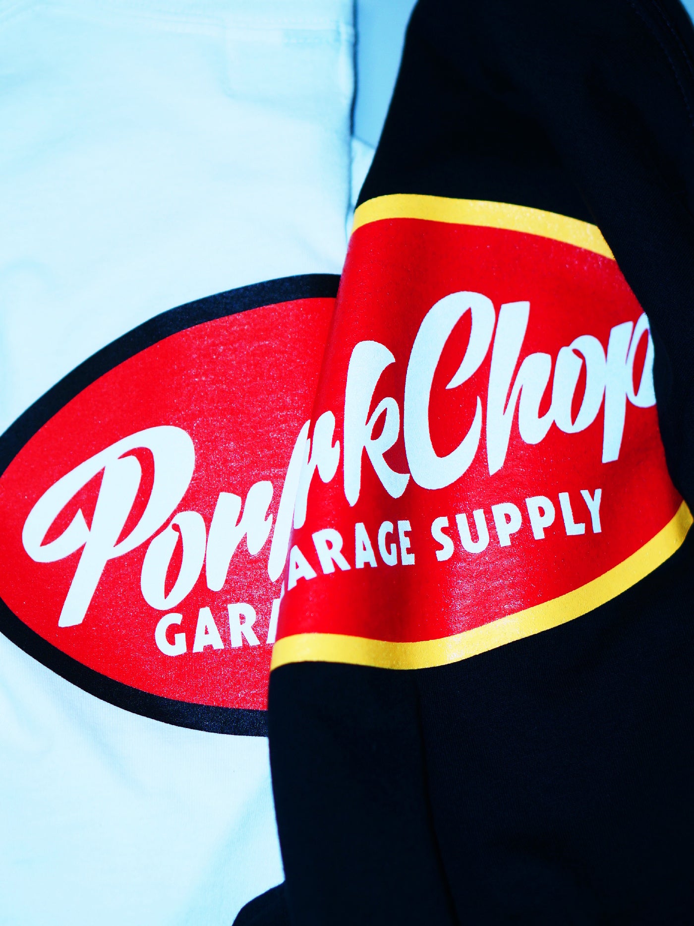 PORKCHOP | NC OVAL SCRIPT L/S TEE - Black