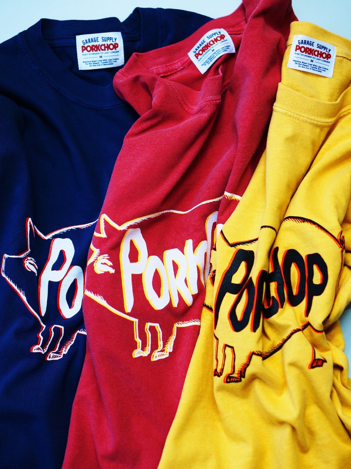 PORKCHOP | SCUM PORK L/S TEE - Crimson Red