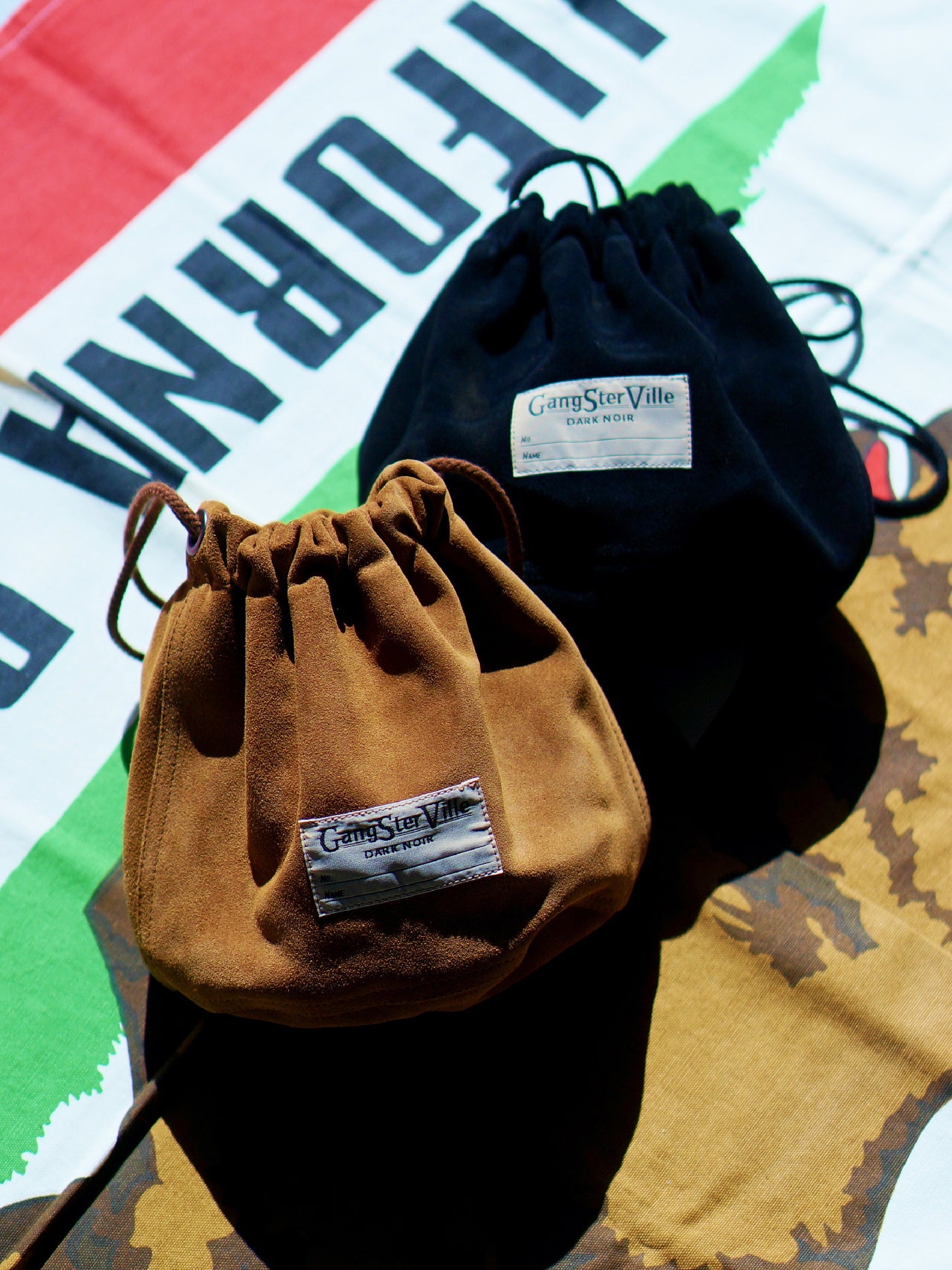 GANGSTERVILLE | DARK NOIR - LEATHER EFFECT BAG "SUEDE" / GSV53G05