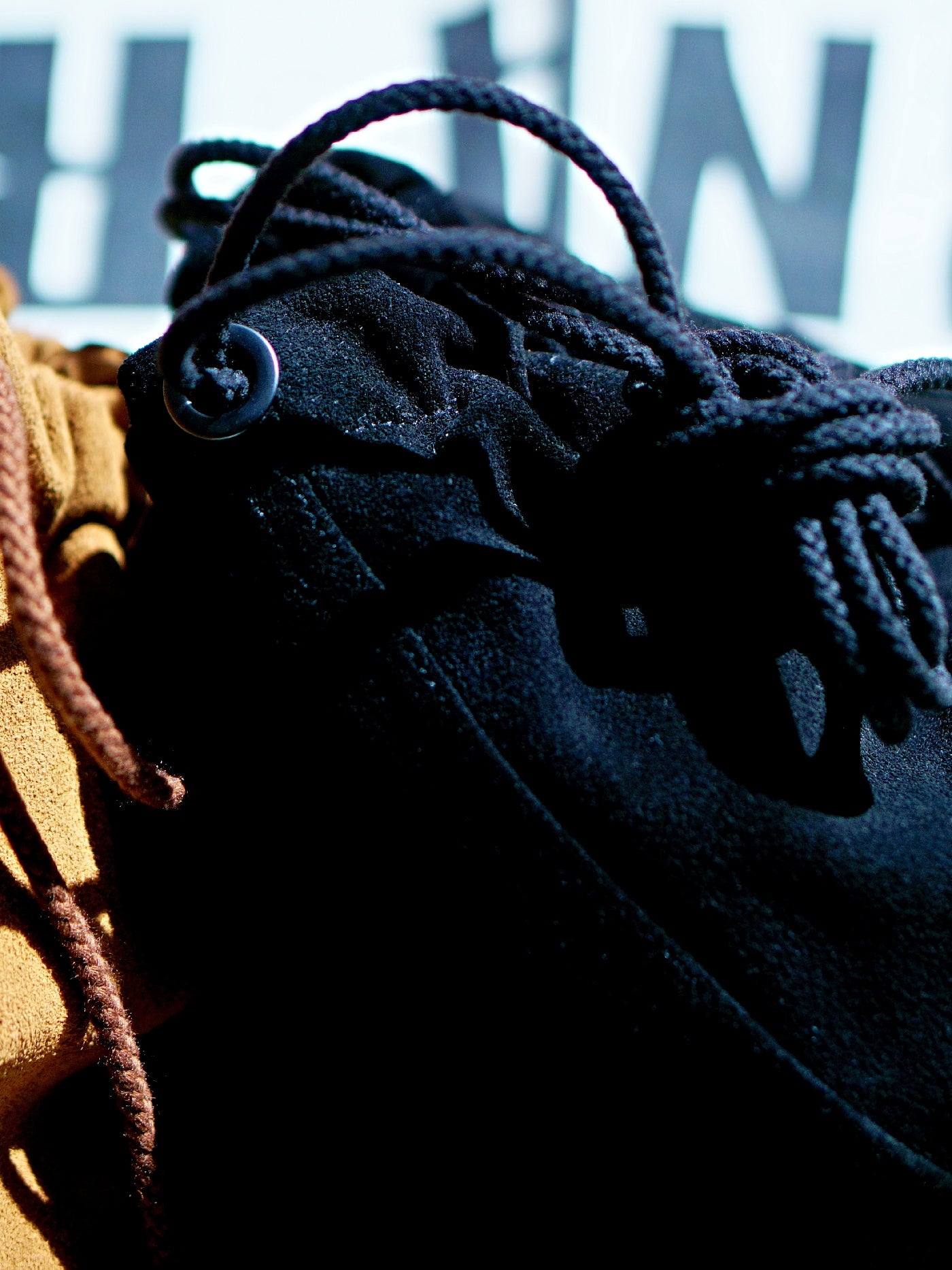 GANGSTERVILLE | DARK NOIR - LEATHER EFFECT BAG "SUEDE" / GSV53G05