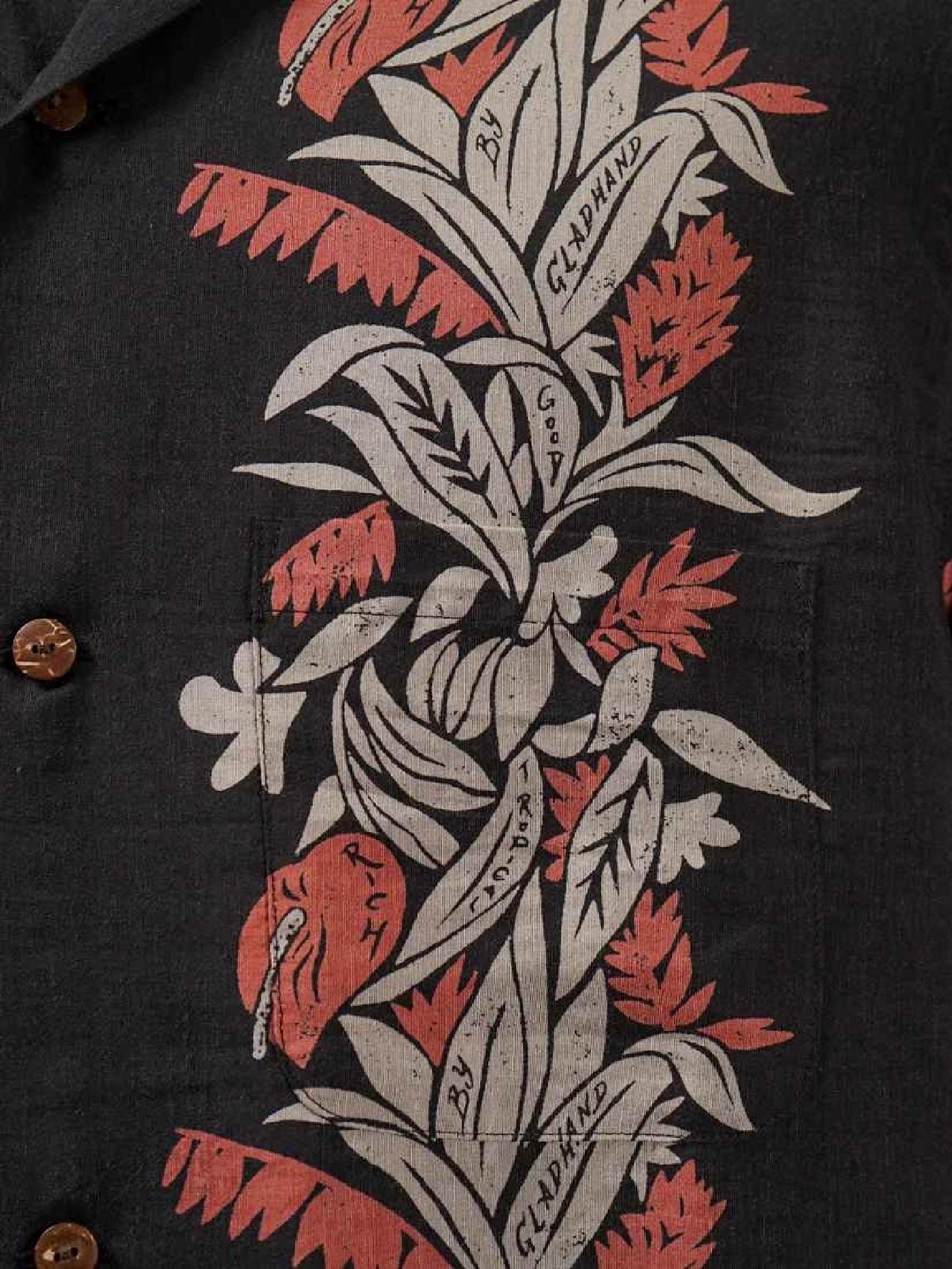 【3.13 (Fri) Release】BY GLADHAND | TROPICAL - L/S HAWAIIAN SHIRT / BYGH6109 - Black