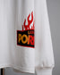 PORKCHOP | FIRE BLOCK MULTI L/S TEE - White