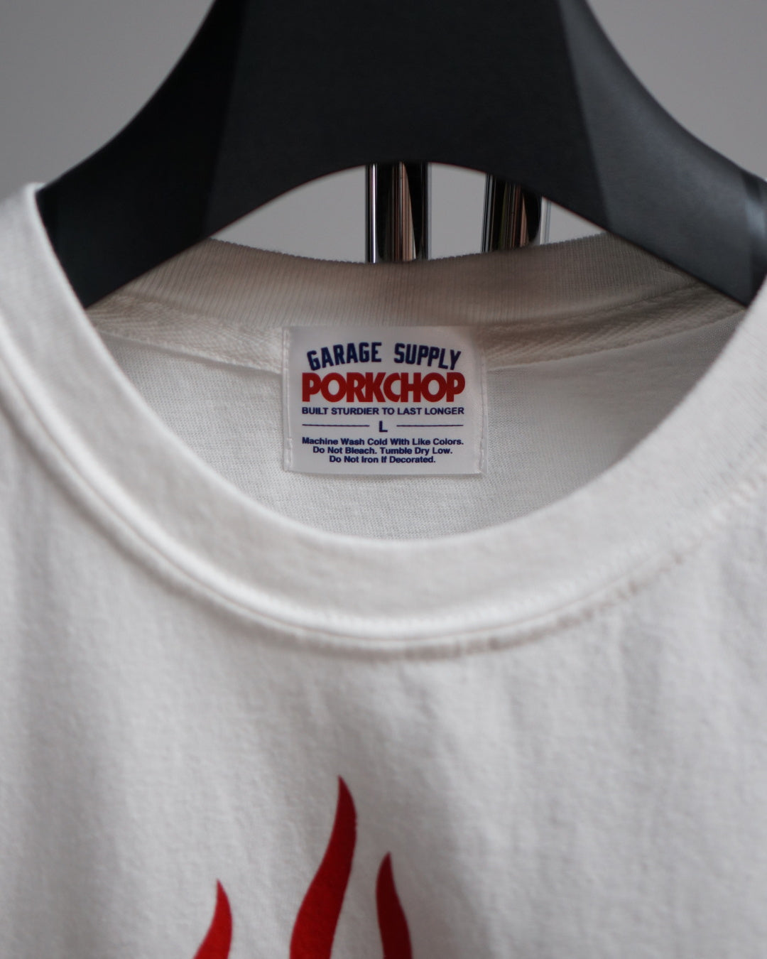 PORKCHOP | FIRE BLOCK POCKET TEE - White