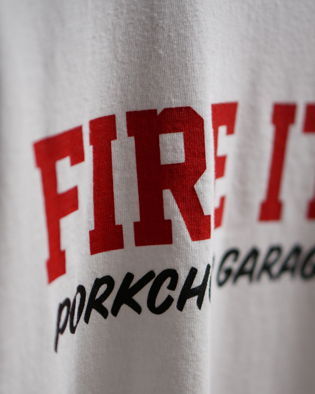 PORKCHOP | FIRE BLOCK POCKET TEE - White