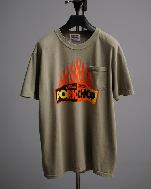 PORKCHOP | FIRE BLOCK POCKET TEE - Khaki