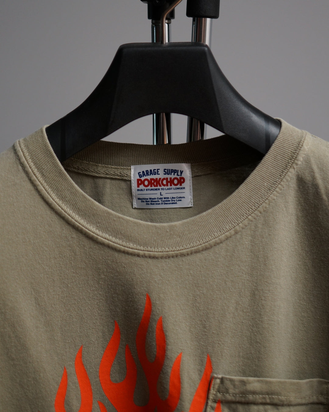 PORKCHOP | FIRE BLOCK POCKET TEE - Khaki