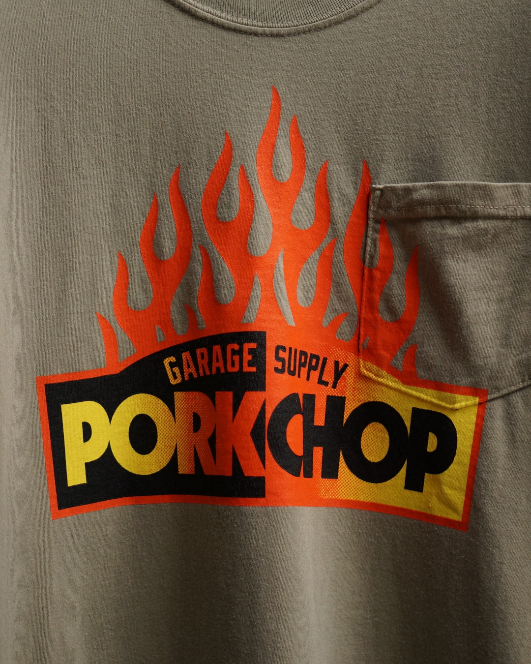 PORKCHOP | FIRE BLOCK POCKET TEE - Khaki