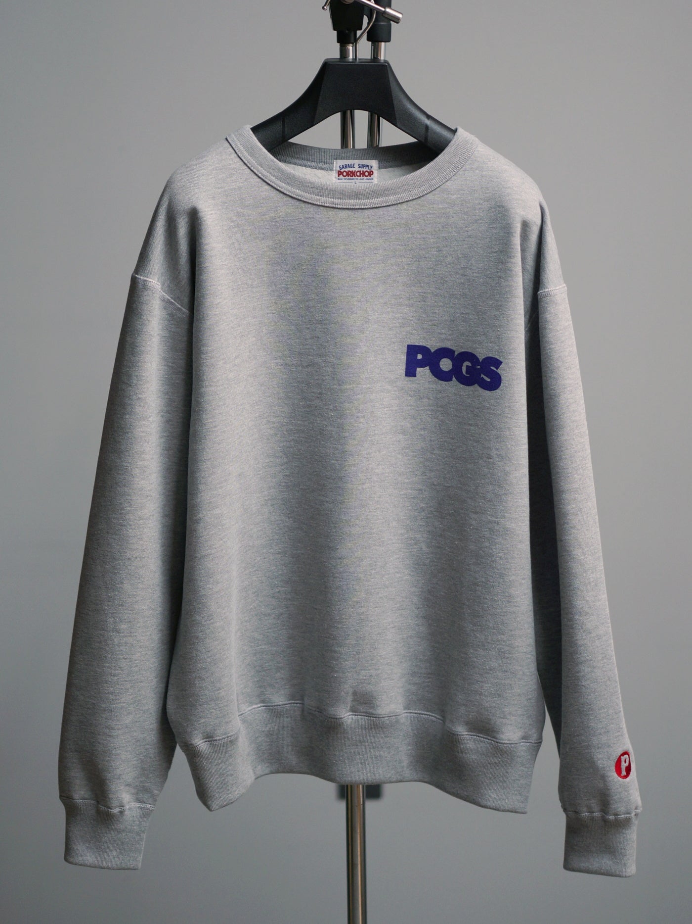 【2.22 (Sun) 12:00 Release】PORKCHOP | PCGS SQUARE SWEAT - Heather Gray