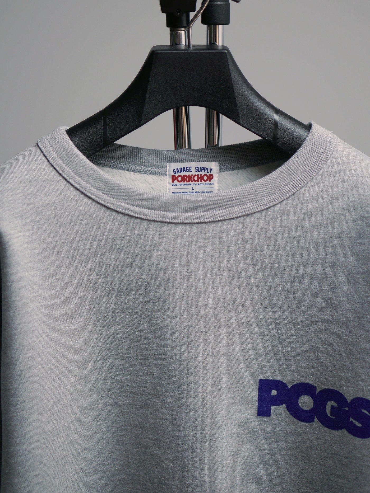 【2.22 (Sun) 12:00 Release】PORKCHOP | PCGS SQUARE SWEAT - Heather Gray