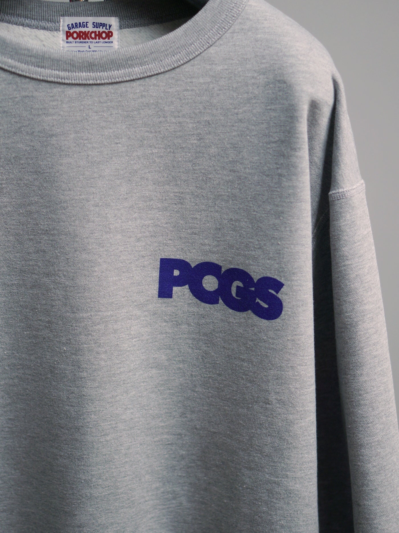 【2.22 (Sun) 12:00 Release】PORKCHOP | PCGS SQUARE SWEAT - Heather Gray