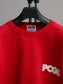 【2.22 (Sun) 12:00 Release】PORKCHOP | PCGS SQUARE SWEAT - Red