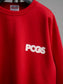 【2.22 (Sun) 12:00 Release】PORKCHOP | PCGS SQUARE SWEAT - Red