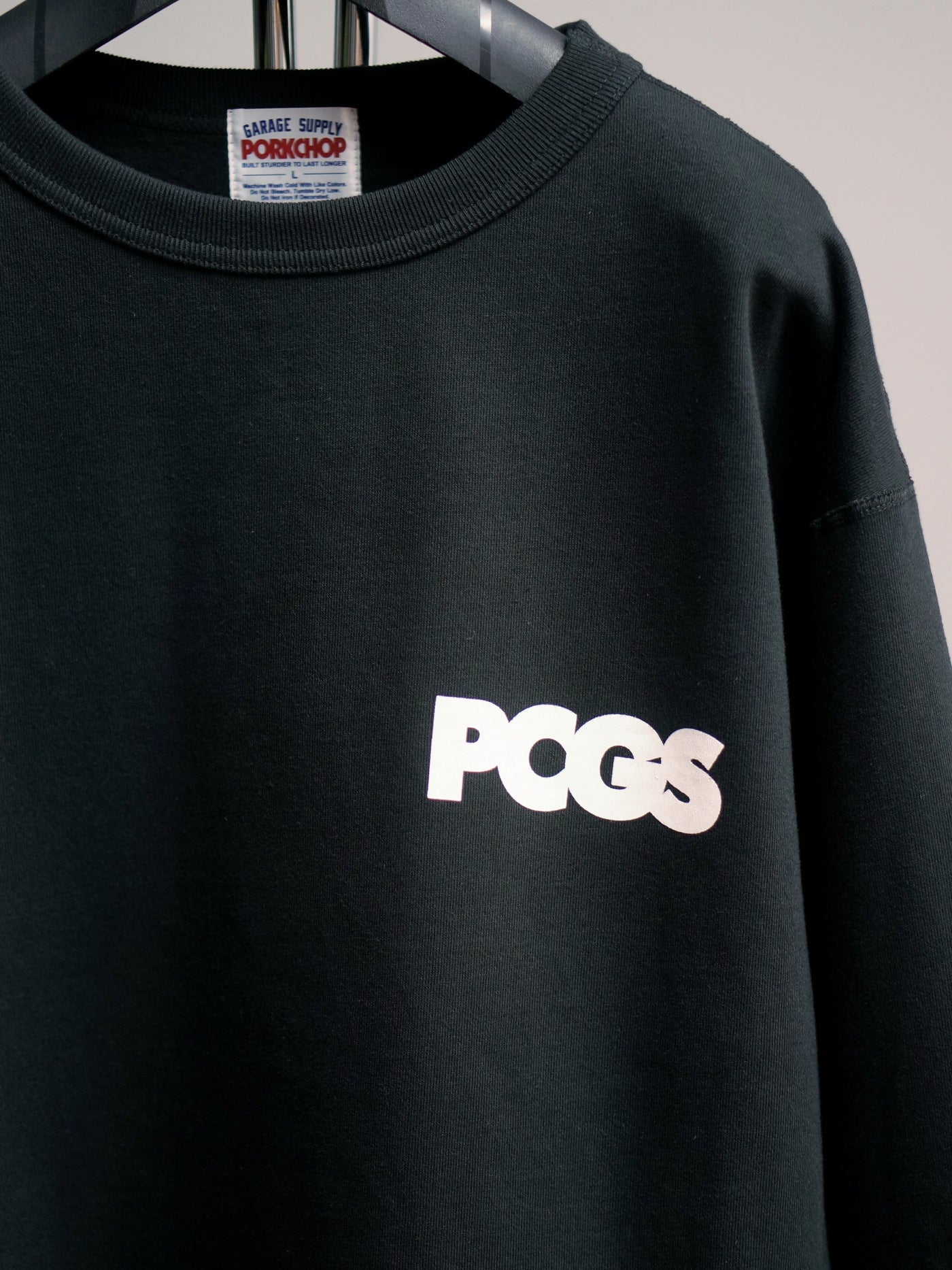 【2.22 (Sun) 12:00 Release】PORKCHOP | PCGS SQUARE SWEAT - Black