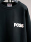 【2.22 (Sun) 12:00 Release】PORKCHOP | PCGS SQUARE SWEAT - Black