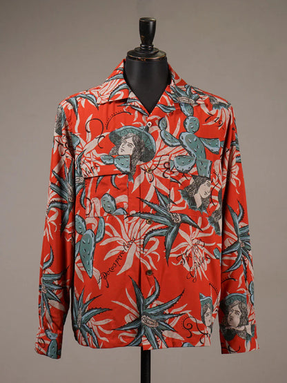 【3.13 (Fri) Release】GANGSTERVILLE | VILLA DE LOS GANS GUADALUPE - L/S SHIRTS / GSV6106 - Orange