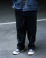RADIALL | CNQ MOTOWN - WIDE TAPERED FIT PANTS - Black