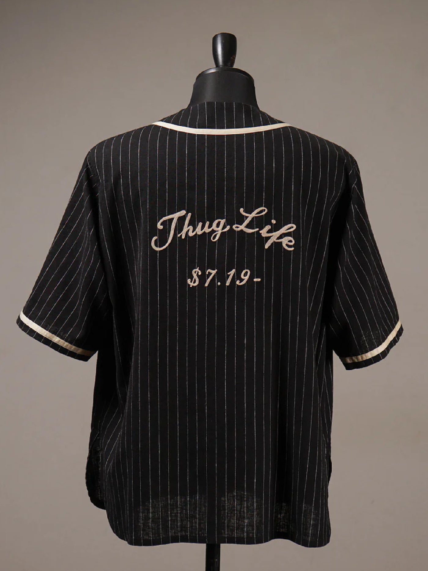 【4.3 (Fri) Release】GANGSTERVILLE | THUG LIFE - BASEBALL SHIRTS / GSV6114 - Black