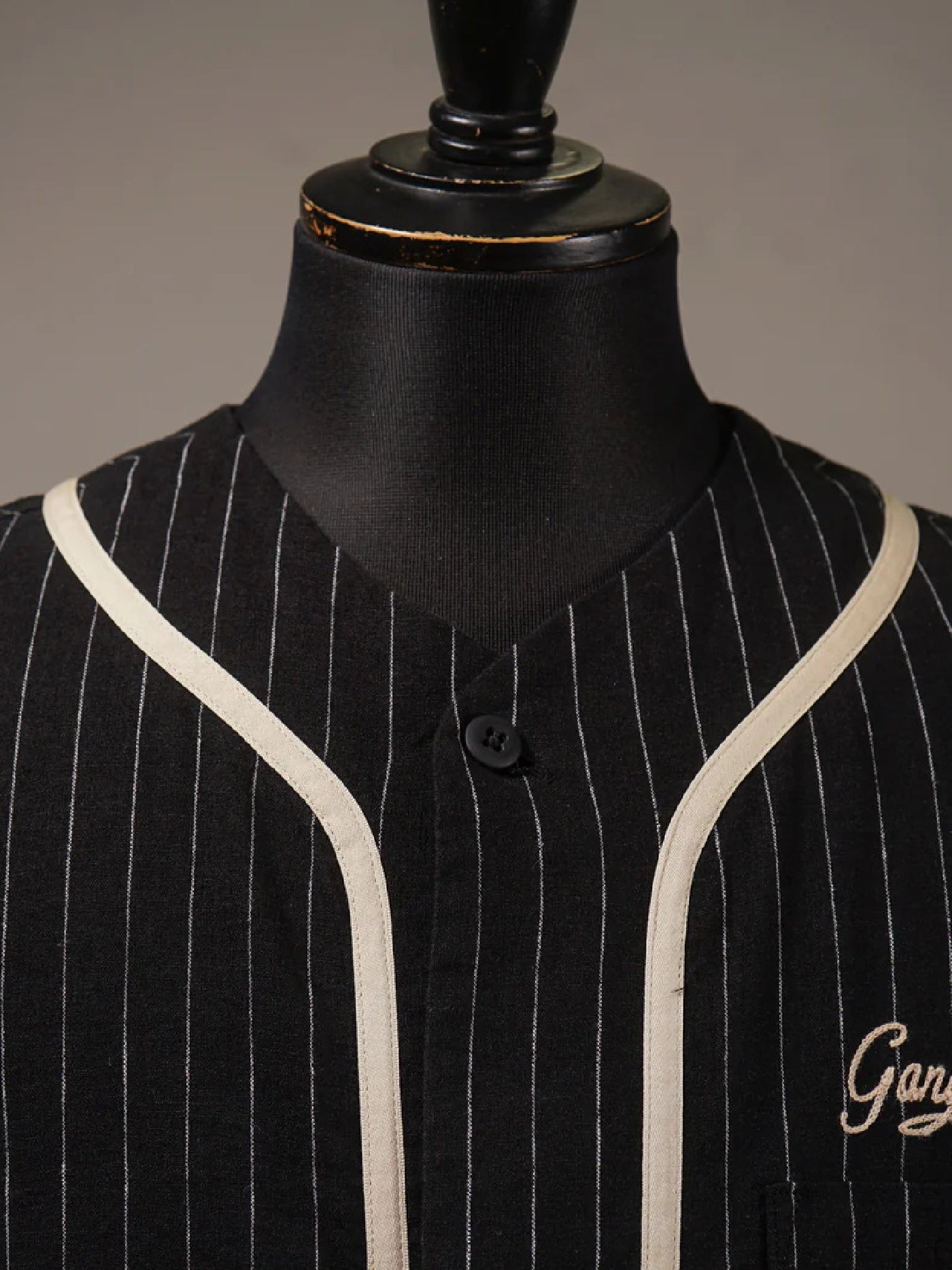 【4.3 (Fri) Release】GANGSTERVILLE | THUG LIFE - BASEBALL SHIRTS / GSV6114 - Black