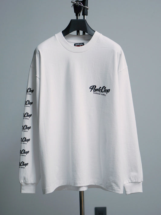 【3.29 (Sun) 12:00 Release】PORKCHOP | SCRIPT PORK L/S TEE - White
