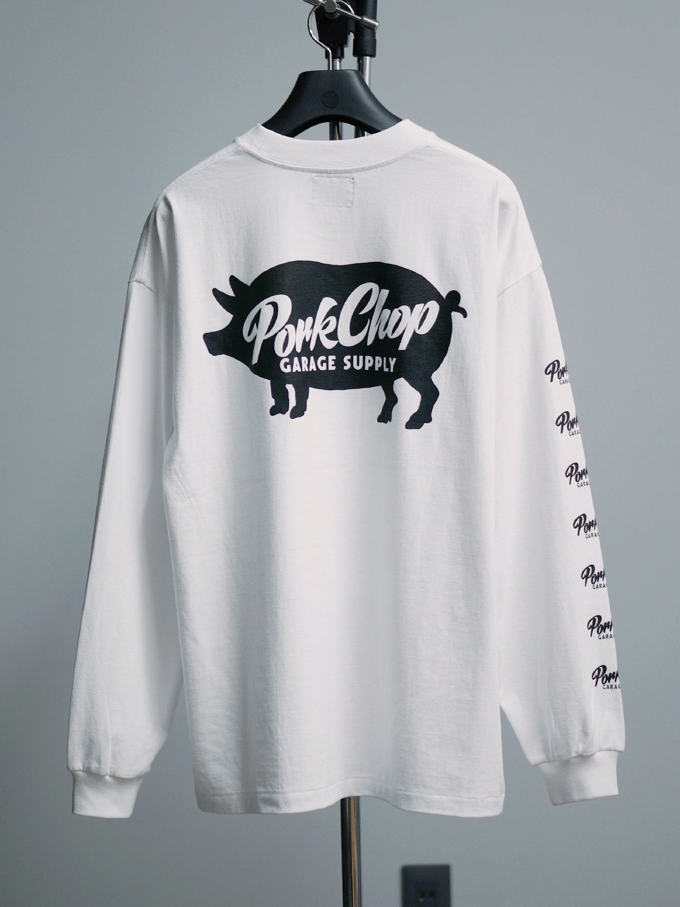 【3.29 (Sun) 12:00 Release】PORKCHOP | SCRIPT PORK L/S TEE - White