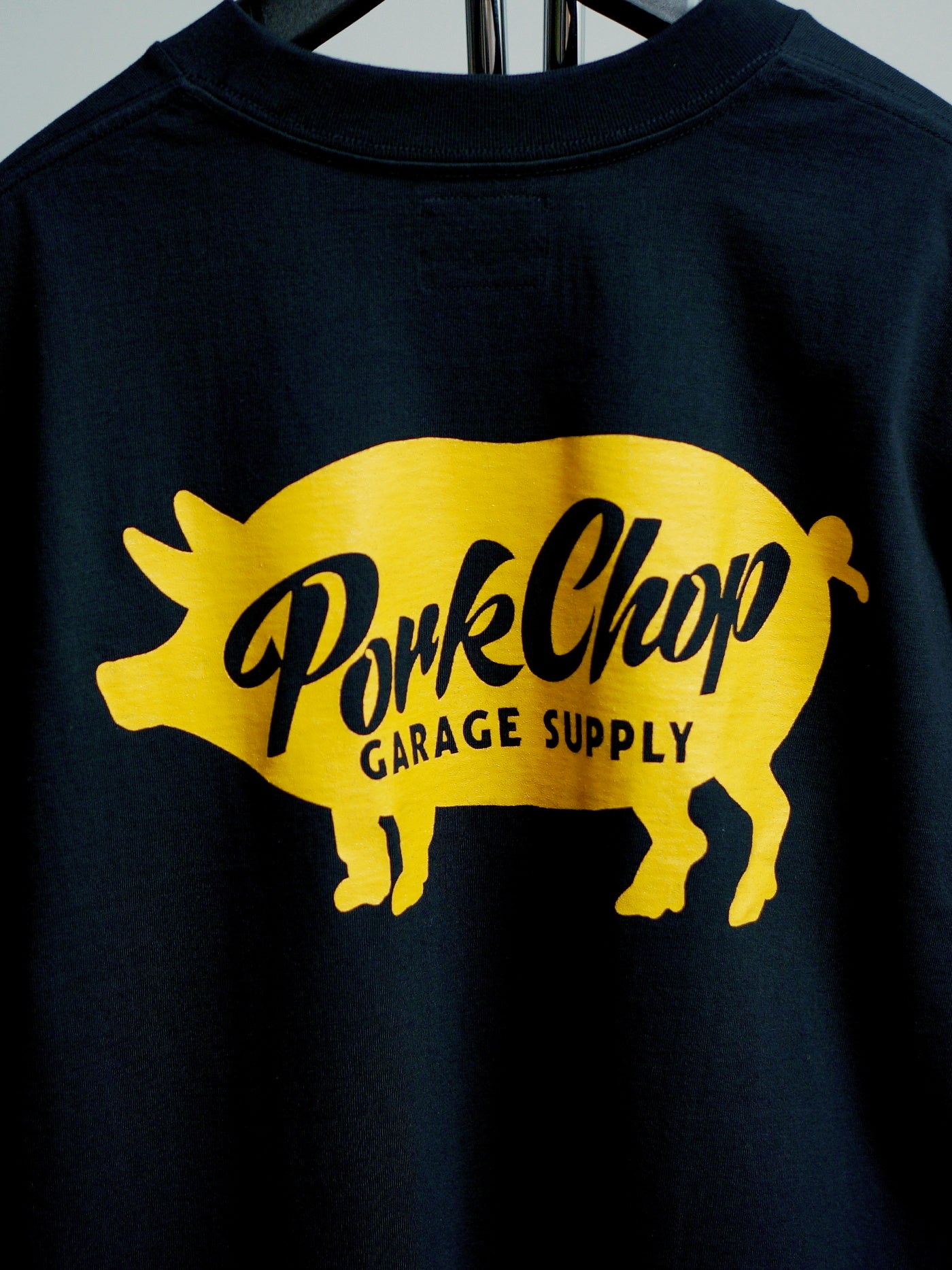 【3.29 (Sun) 12:00 Release】PORKCHOP | SCRIPT PORK L/S TEE - Black