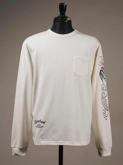 BY GLADHAND | GLAD RAW - L/S T-SHIRTS / BYGH6113 - White