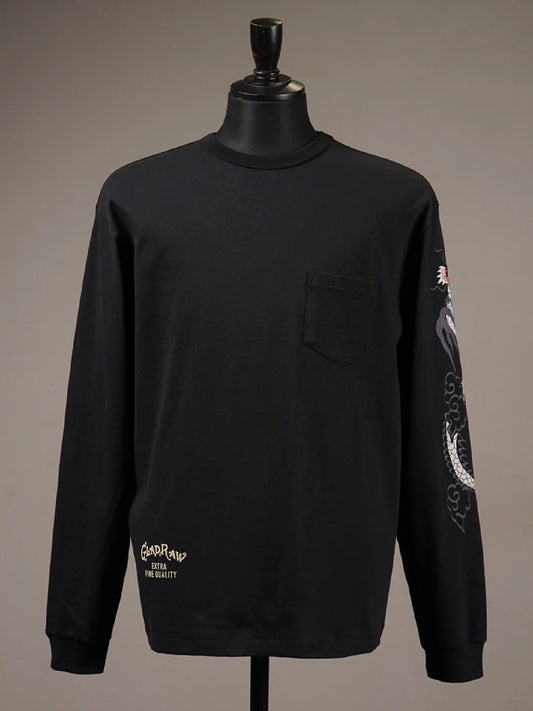 BY GLADHAND | GLAD RAW - L/S T-SHIRTS / BYGH6113 - Black