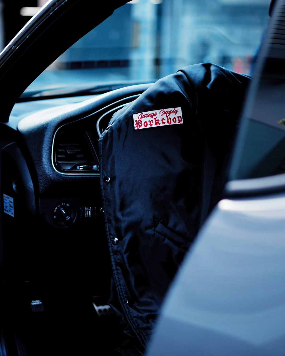 PORKCHOP | SATIN SPORT JKT - Black