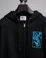 PORKCHOP | O.P. SQUARE ZIP UP HOODIE - Black