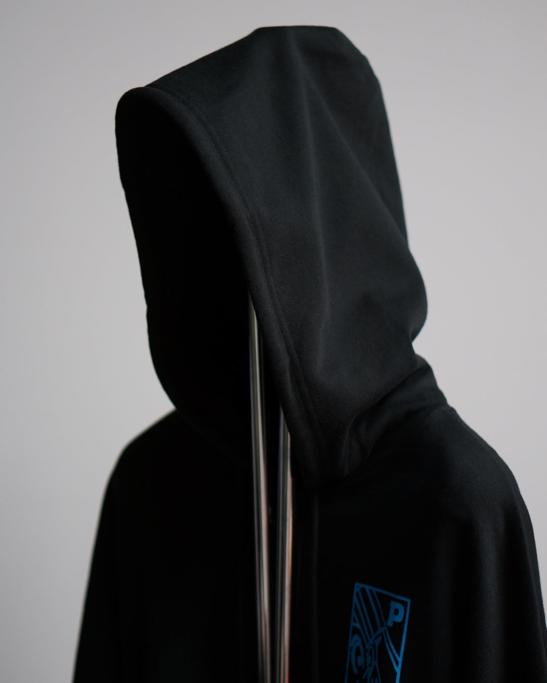 PORKCHOP | O.P. SQUARE ZIP UP HOODIE - Black