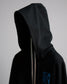 PORKCHOP | O.P. SQUARE ZIP UP HOODIE - Black