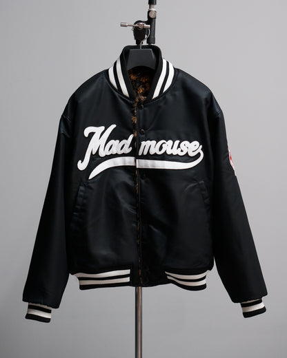 MAD MOUSE COMIC | Reversible Stadium Jacket - Black