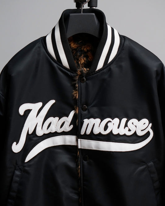 MAD MOUSE COMIC | Reversible Stadium Jacket - Black