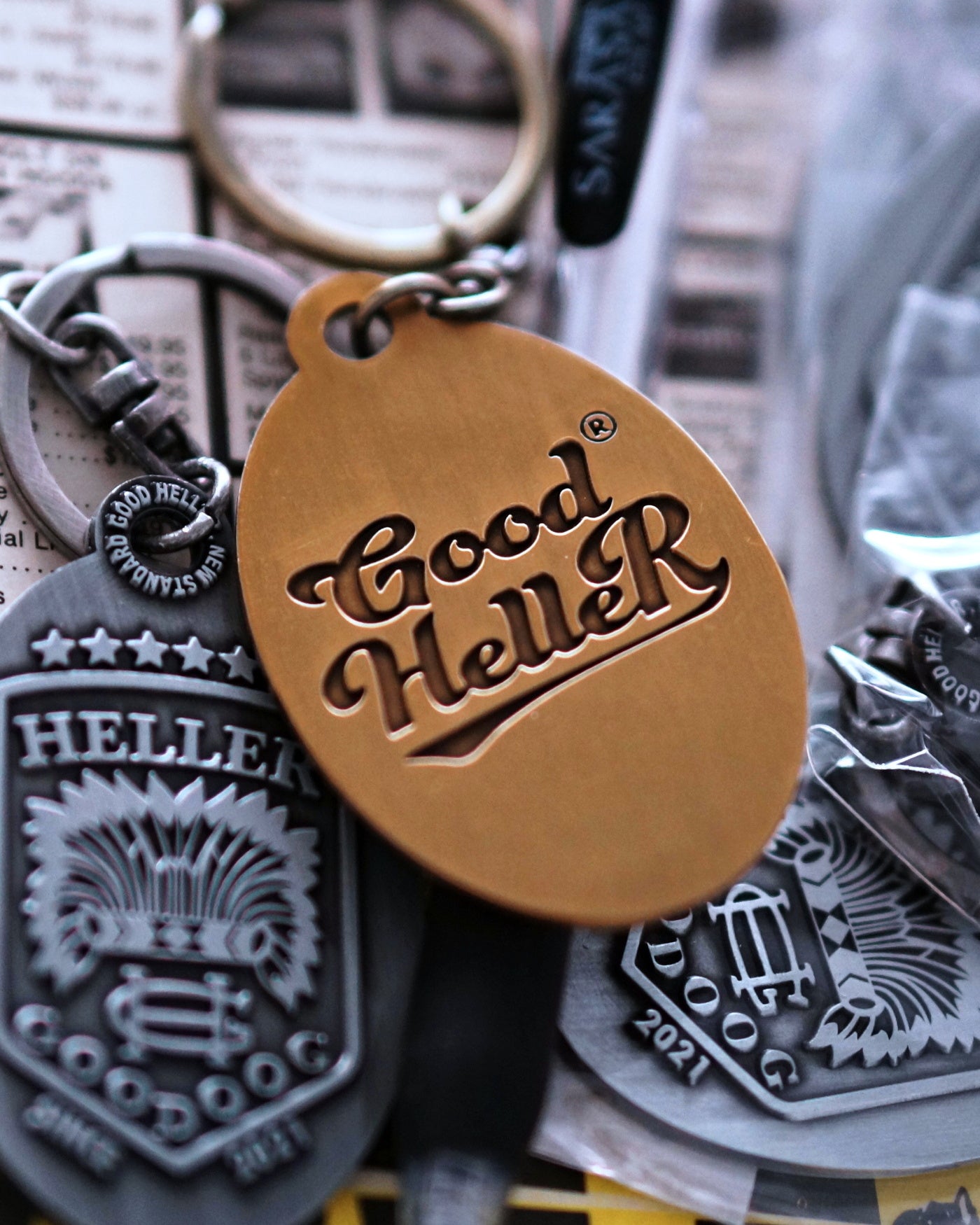 GOOD HELLER | NATIVE LOGO METAL KEY CHAIN