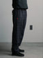 FLUTTER | The Holiday -Comfy fit- Wool check pattern Easy Pants - Navy