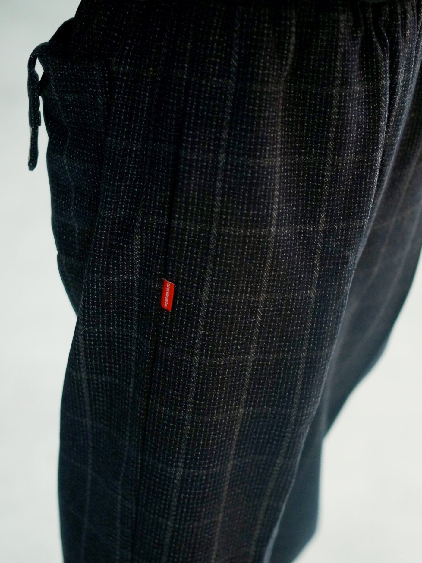 FLUTTER | The Holiday -Comfy fit- Wool check pattern Easy Pants - Navy