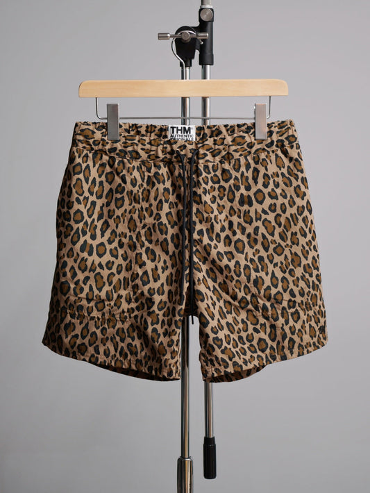 【5.7 (Tue) Release.】THM | LEOPARD EASY SHORTS 2024 - Brown