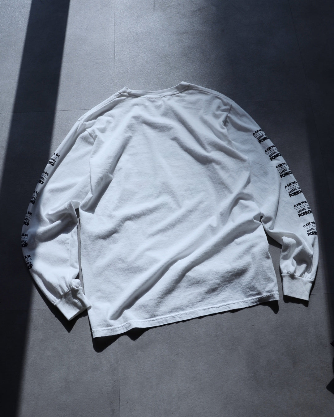 PORKCHOP | AP SKELETON L/S TEE - White