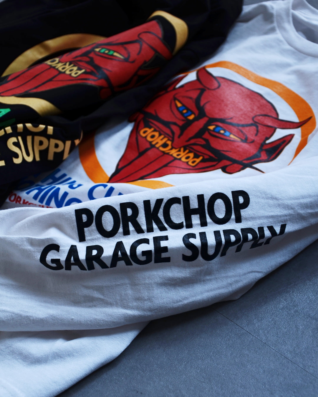 PORKCHOP | NOTHING DEVIL L/S TEE - White