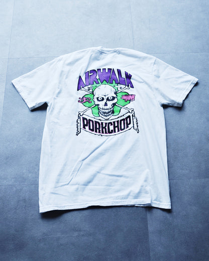 PORKCHOP | AP SKELETON TEE - White