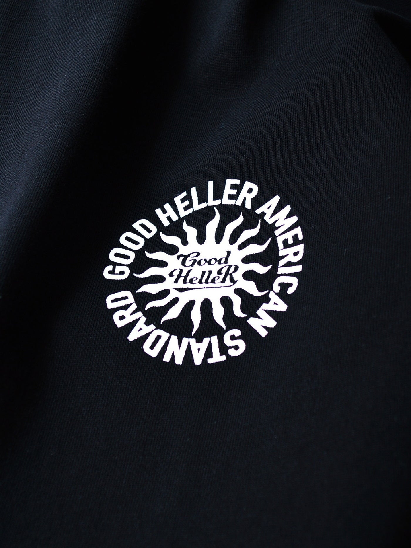 GOOD HELLER | SUN LOGO 9.5oz L/S T-SHIRT - Black