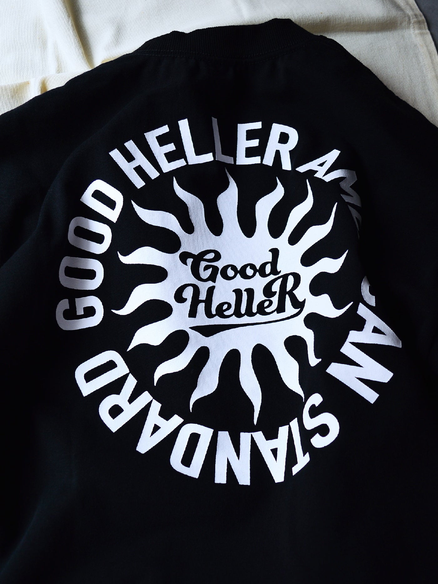GOOD HELLER | SUN LOGO 9.5oz L/S T-SHIRT - Black