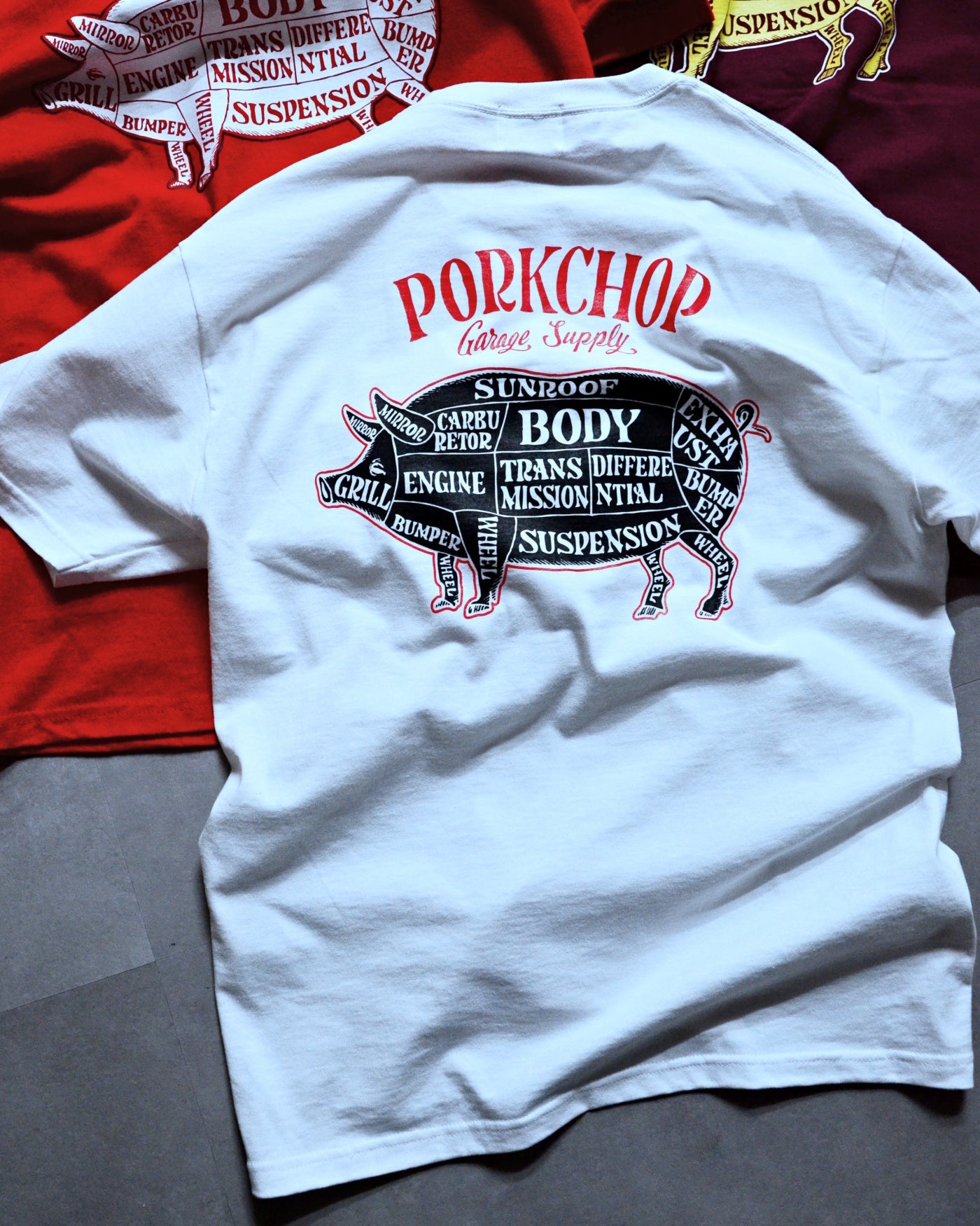 PORKCHOP | PORK BACK TEE 24SS - White