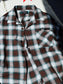 【9.20 (Sat) 12:00 Release】GOOD HELLER | OMBRE CHECK L/S SHIRT - Brown